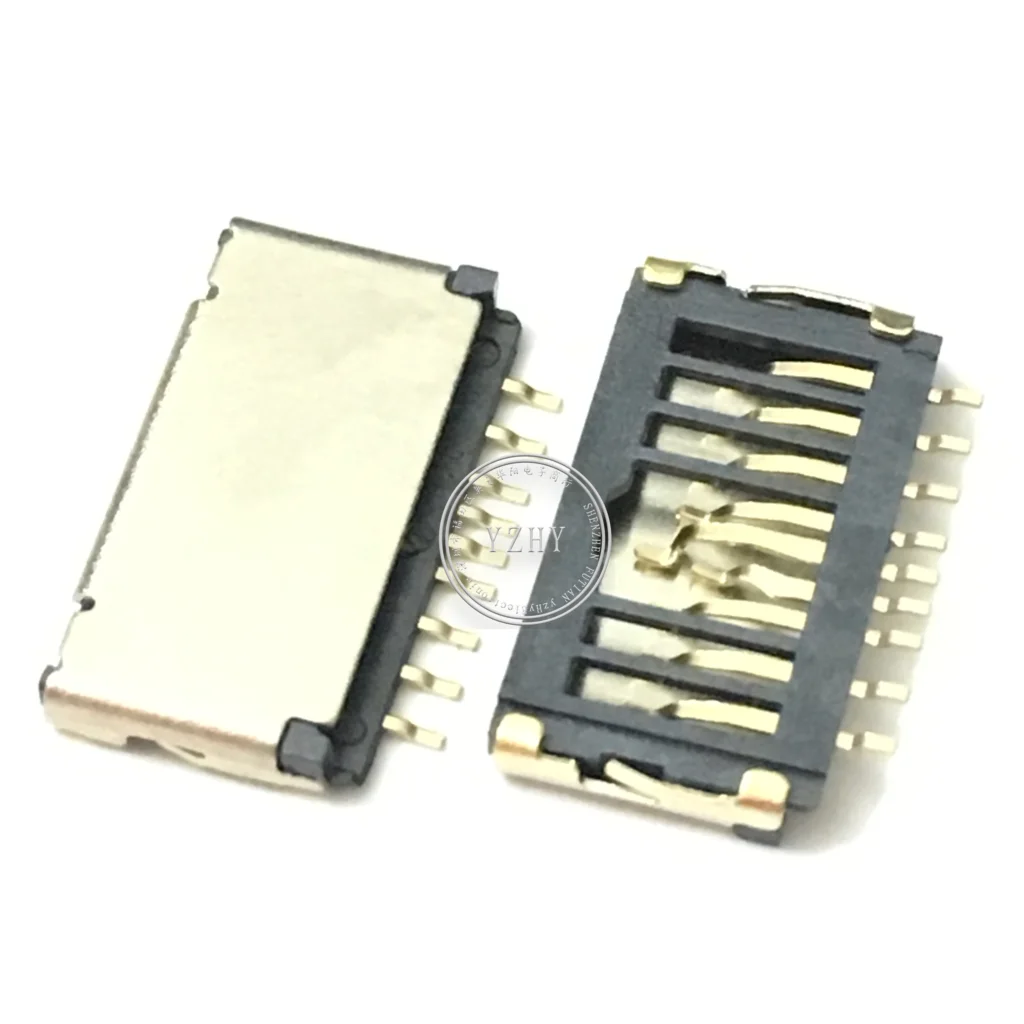 

30pcs orginal new Mini Short Body Simple Card Holder 4+5P Detection Feet 1.5H 9P MICRO SD Memory Card Slot Patch