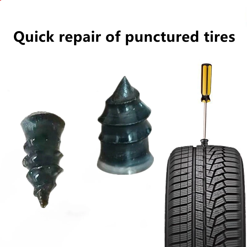 

Vacuum Tyre Repair Nail Kit for Motorcycle Car Scooter Rubber Tubeless Tire Repair Tool Set Glue Free Repair Tire Film Nail
