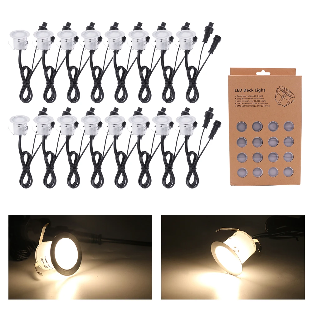

AC 90-265V LED Deck Light Underground Lamp IP67 Waterproof Warm/Natural White Landscape Spotlight Garden Pathway Decor Lighting