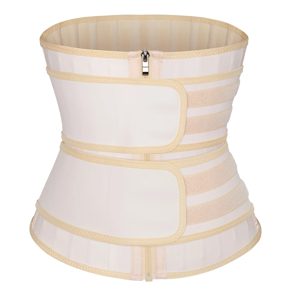 Латексный корсет на молнии 25 стальных косточек пояс для коррекции талии Нижний