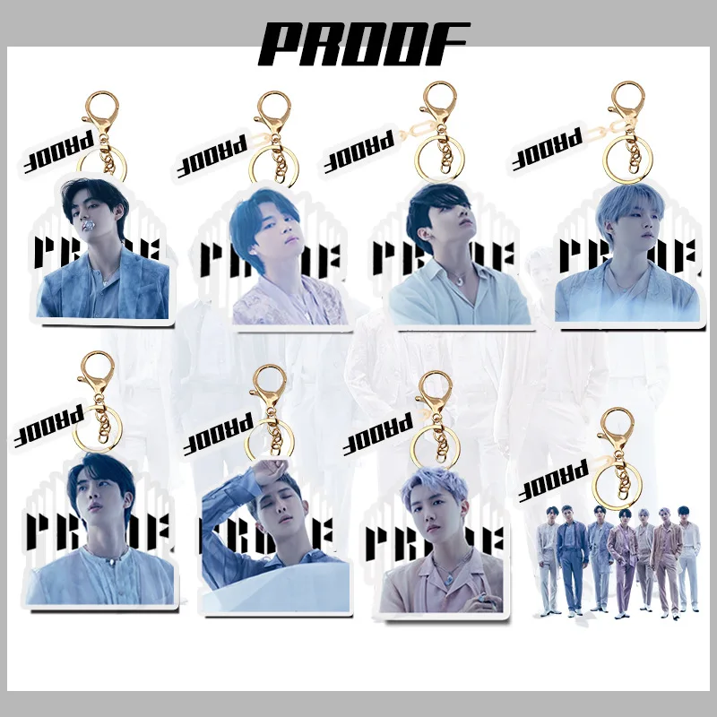 

1PCS NEW KPOP Bangtan Boys Fashion Keychain Acrylic Car Pendant Ring For Bag Key Buckle Cute Accessories Gifts for Friends