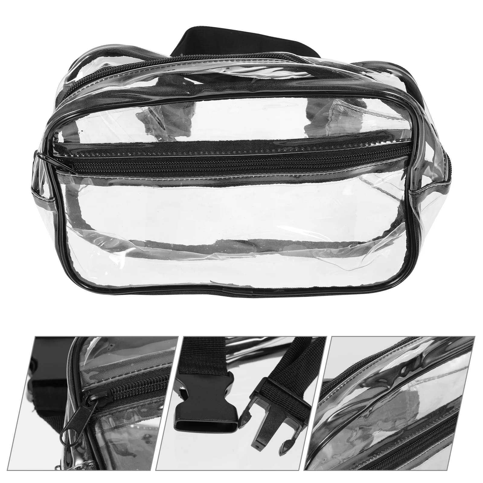 

Transparent Outdoor PVC Storage Pouch Storage Bag Money Bag Clear Shoulder Bag
