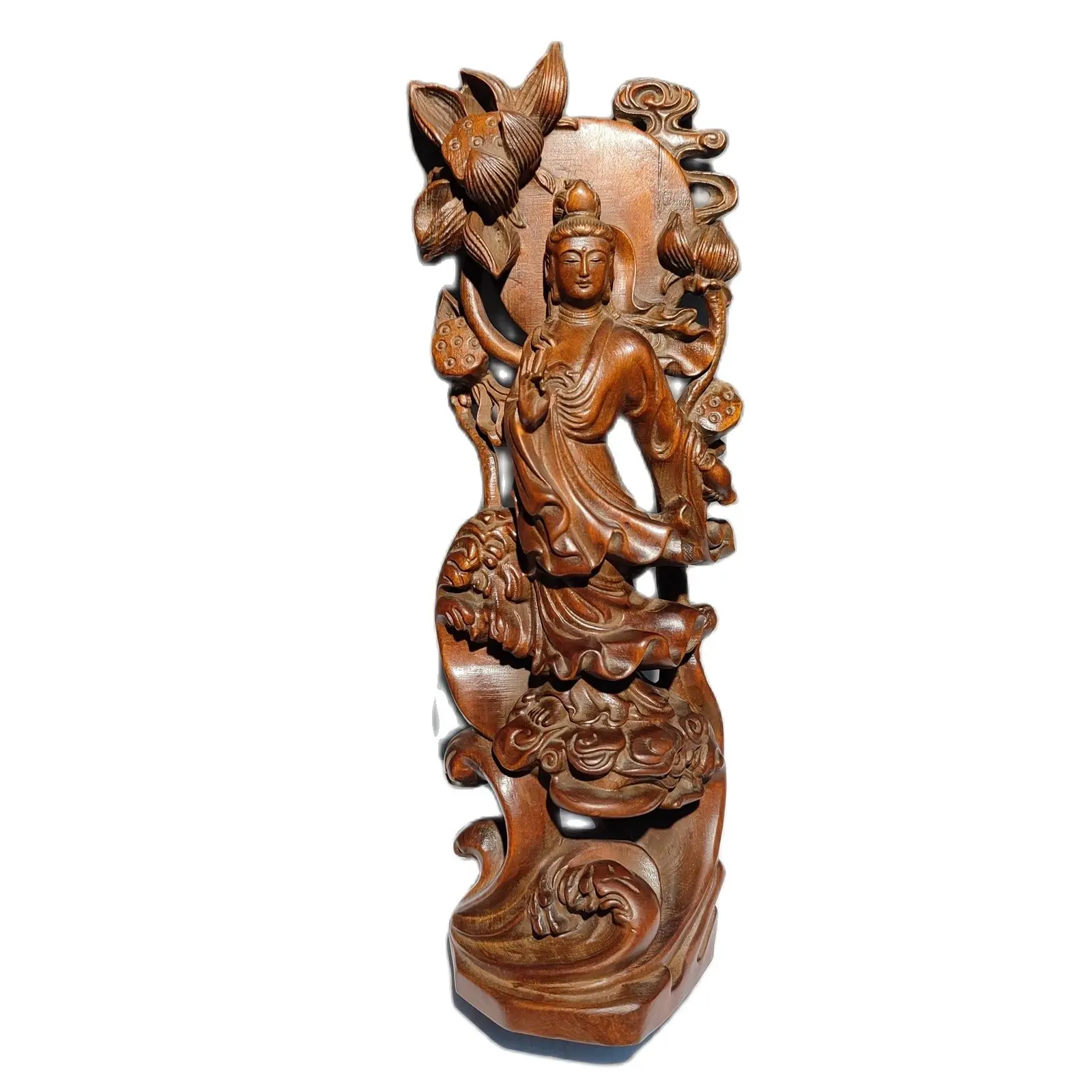 

Деревянная статуя для украшения дома, скульптуры quan Boxwood Free kwan yin, статуэтка
