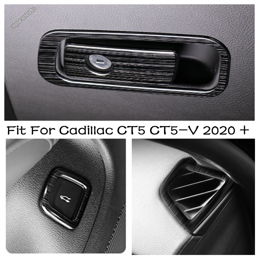 

Glove Storage Box Handle / Rear Trunk Button / Dashboard Air AC Vent Cover Trim Accessories For Cadillac CT5 CT5-V 2020 - 2022