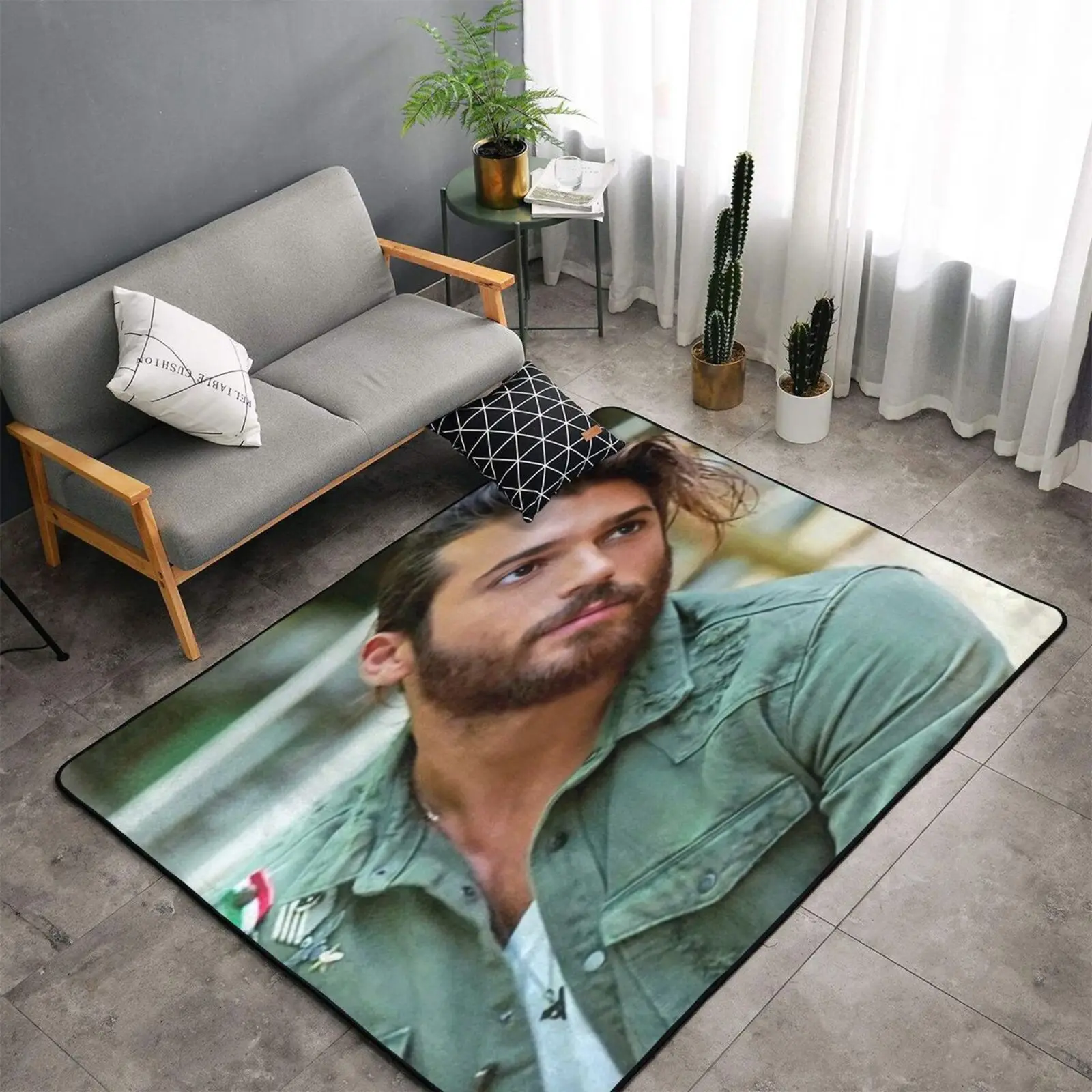 

Коврик для ног Can Yaman 340 1, женские боксеры с высокой талией, мужские боксеры, мужской ковер из полиэстера для сексуальных девушек, ковер в спал...