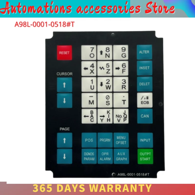 Фото Совершенно новый для Fanuc OT — A98L-0001-0518 # T A98L-0001-0518 # Пленка для мембранной клавиатуры M 02, A98L-0001-0518, мембранная кнопка №2