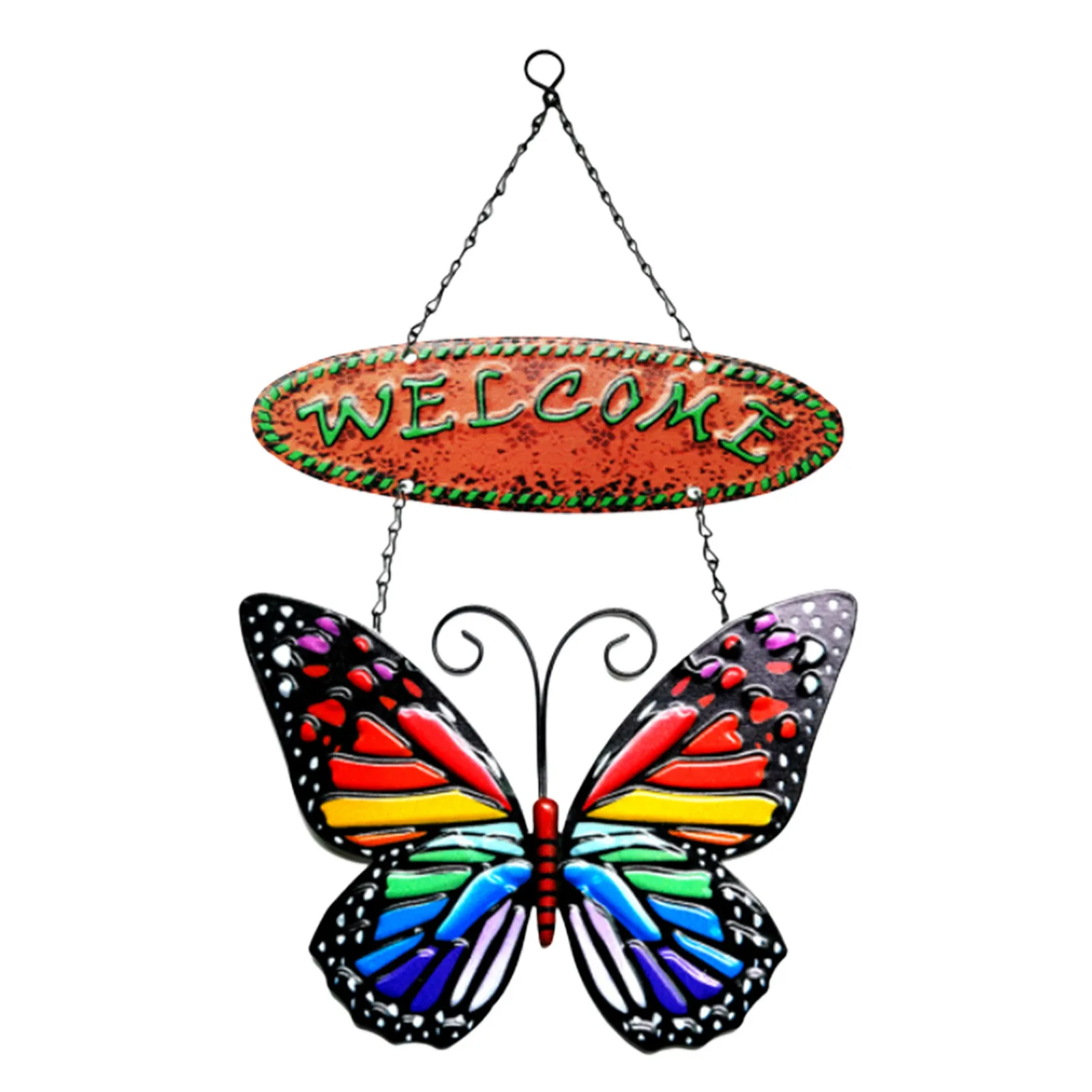 

3D Metal Butterfly Wall Decor 3D Butterfly Metal Wall Decor Indoor And Outdoor Decoration With Welcome Sign Decorative Vintage