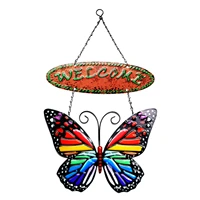 3d metal butterfly wall decor 3d butterfly metal wall decor indoor and outdoor decoration with welcome sign decorative vintage