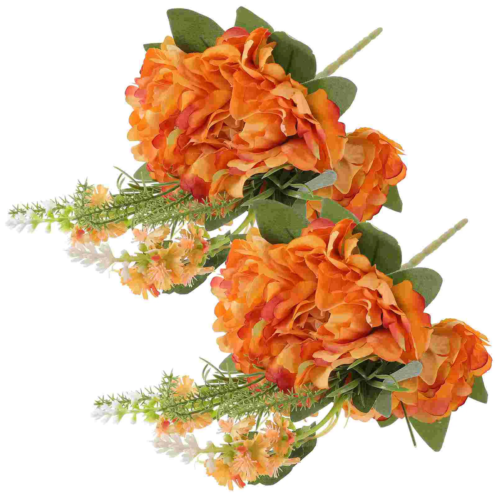 

2 Pcs Artificial Peony With Long Stem Fake Flower Bouquet Decors Flowers Party Bouquets Simulated Decorations