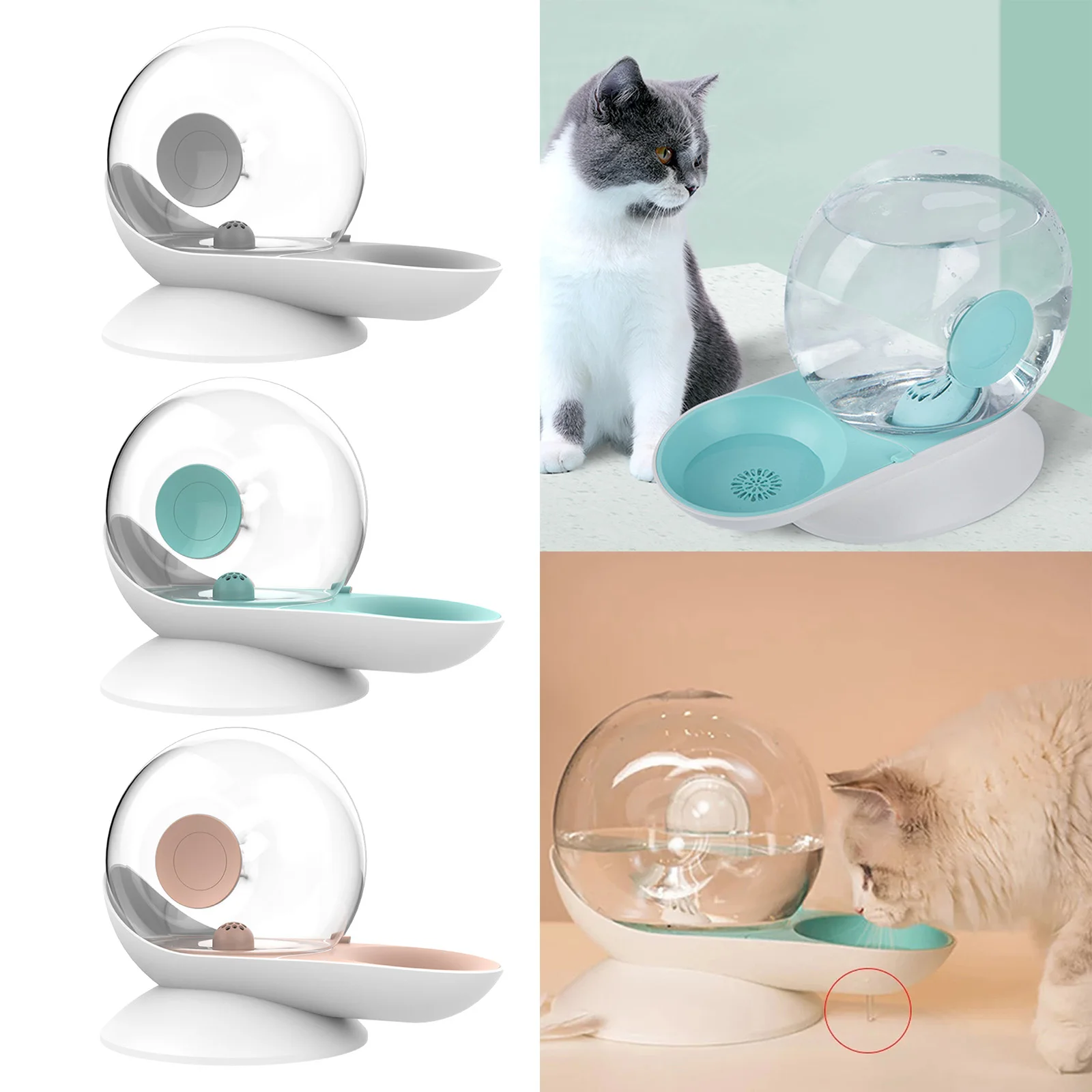 

Pet Supplies Drinking Cat Electricity Fountain Snail Bowl Drink Water Bowl Dispenser Without Large-capacity Cat Dog Automatic