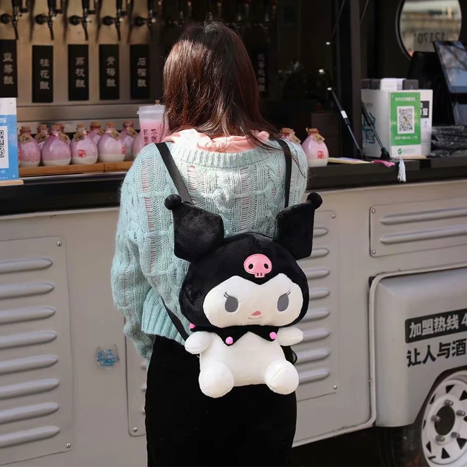 

Kawaii Japanese Style backpack Plush White Dog Back Bag Girl's school bag Cartoon Messenge Bags Girlfriend Kids Children Gifts