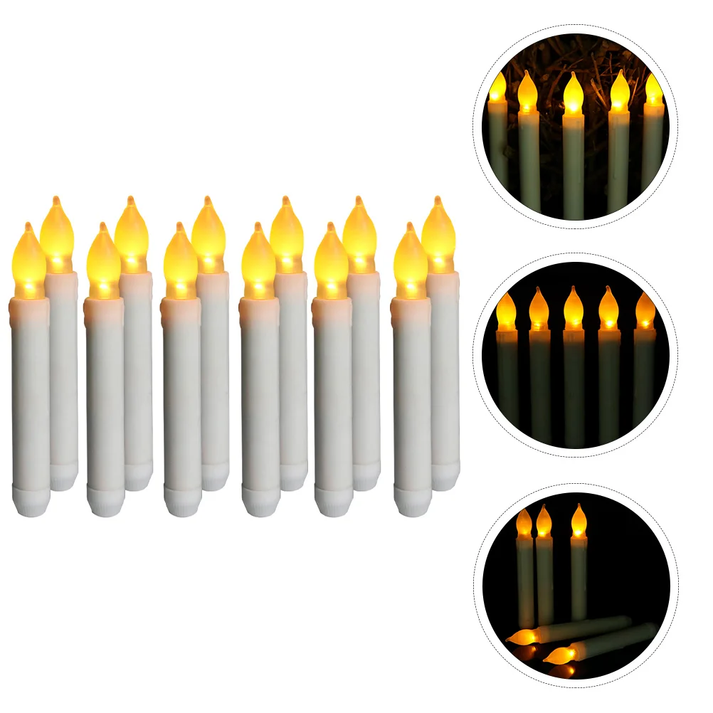 

Candle Lamp Candles Electric Electronic Ornament Adornment Warmer Taper Flickering Lamps Battery Set Flameless