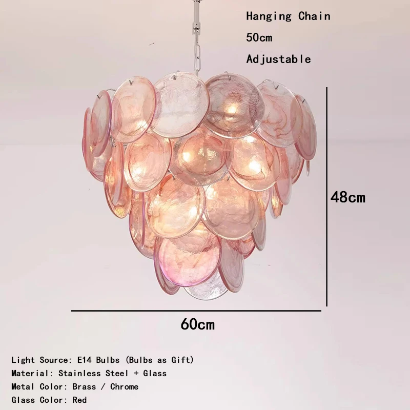 

HomeLover Camisa Murano Люстра Красная облако