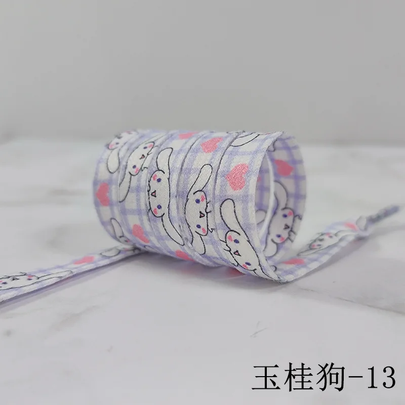 Шнурки Мультяшные Hello Kitty Kuromi Cinnamoroll Melody Печатные аниме граффити модные кроссовки