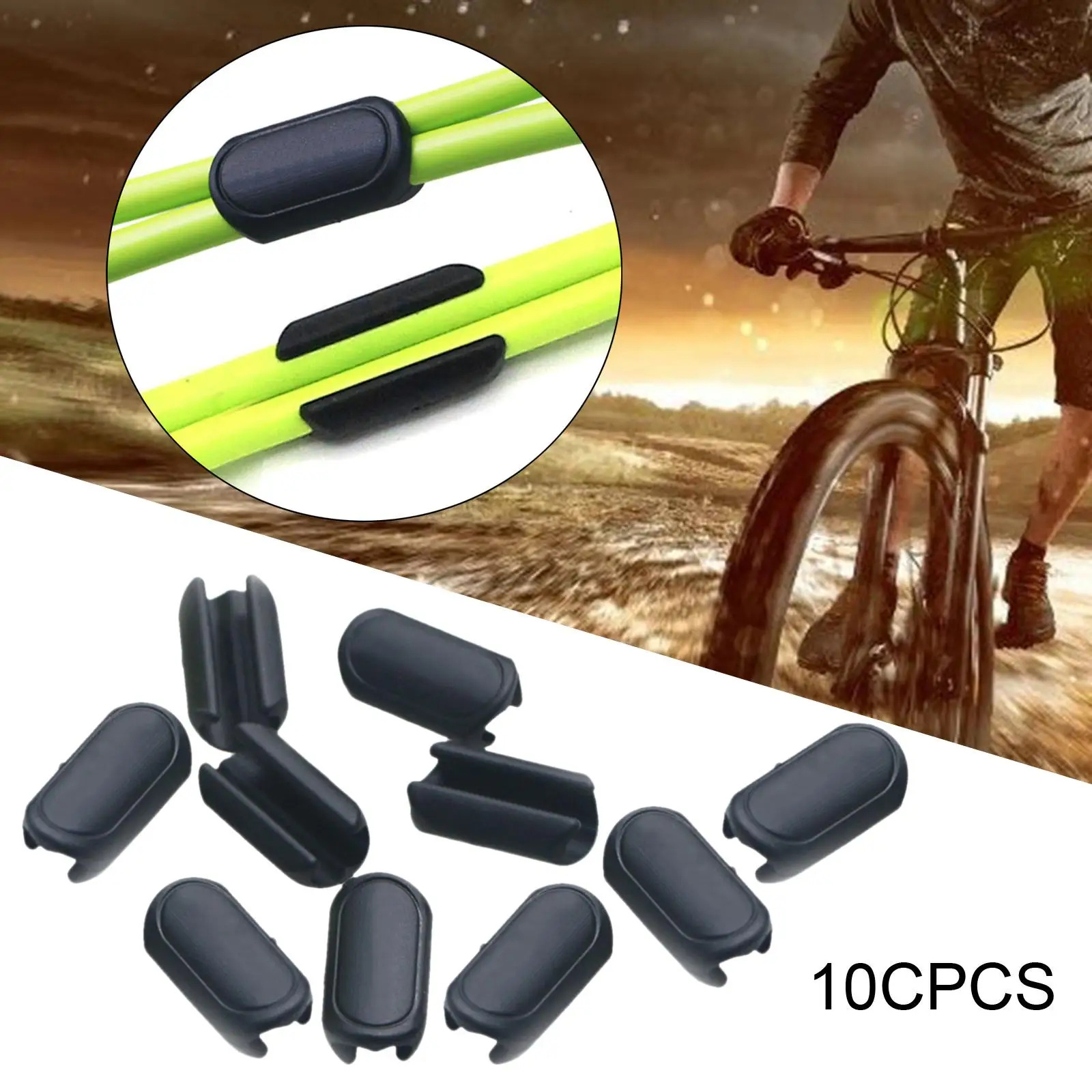 

10Pcs Bike Cable Clips Frame Buckle Rotating Clips for Road