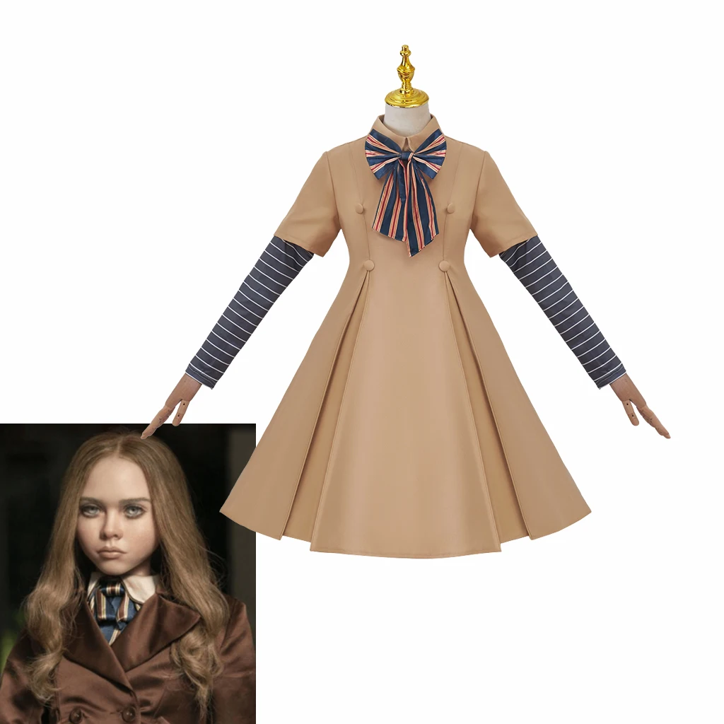 

M3GAN костюм для косплея, платье Меган, кукла-робот, платье M3GAN, полный комплект одежды для взрослых, для Хэллоуина, карнавала, стандартный костюм для ролевых игр