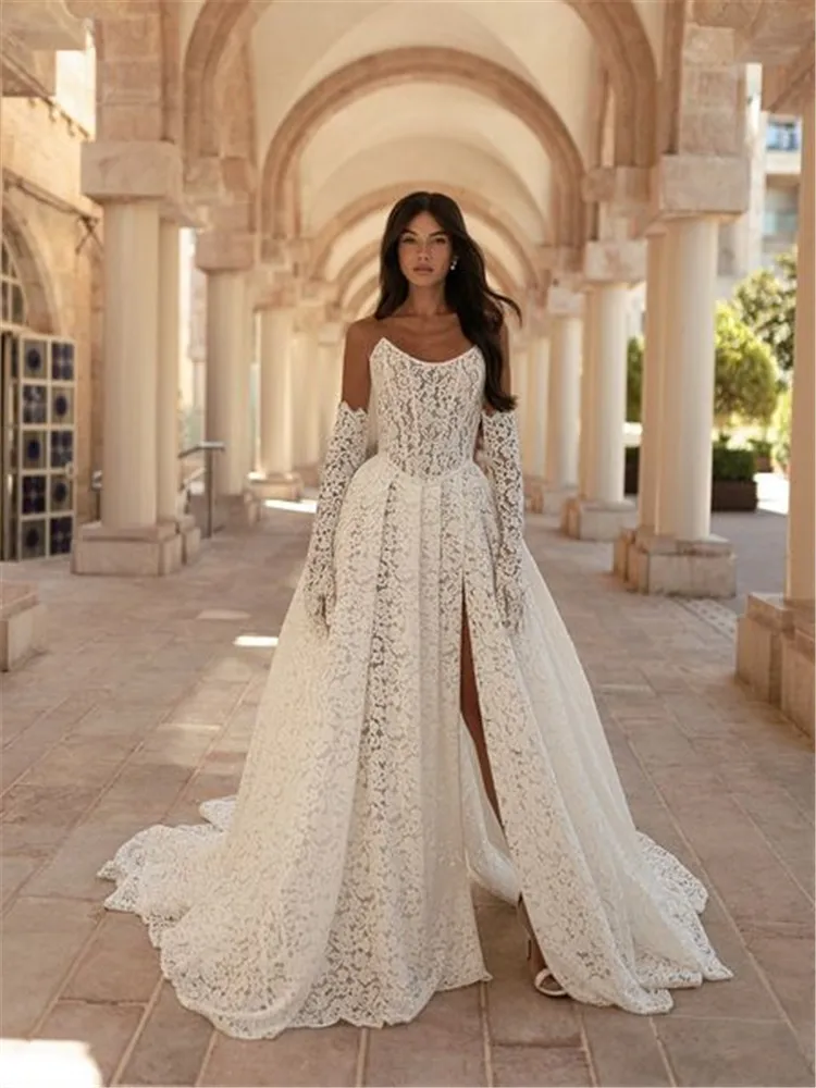 Кружевное свадебное платье Vestido De Novia Elegante 2025 Noiva Minimalista на заказ платья Blancos Boda Civil