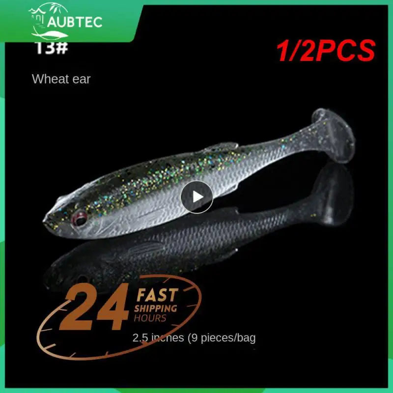 

1/2PCS Fishing Lures Silicone Soft Bait 6.3cm 7.1cm 7.8cm Jigging Wobblers Soft Lures Artificial Swimbaits For Bass Carp Tackle