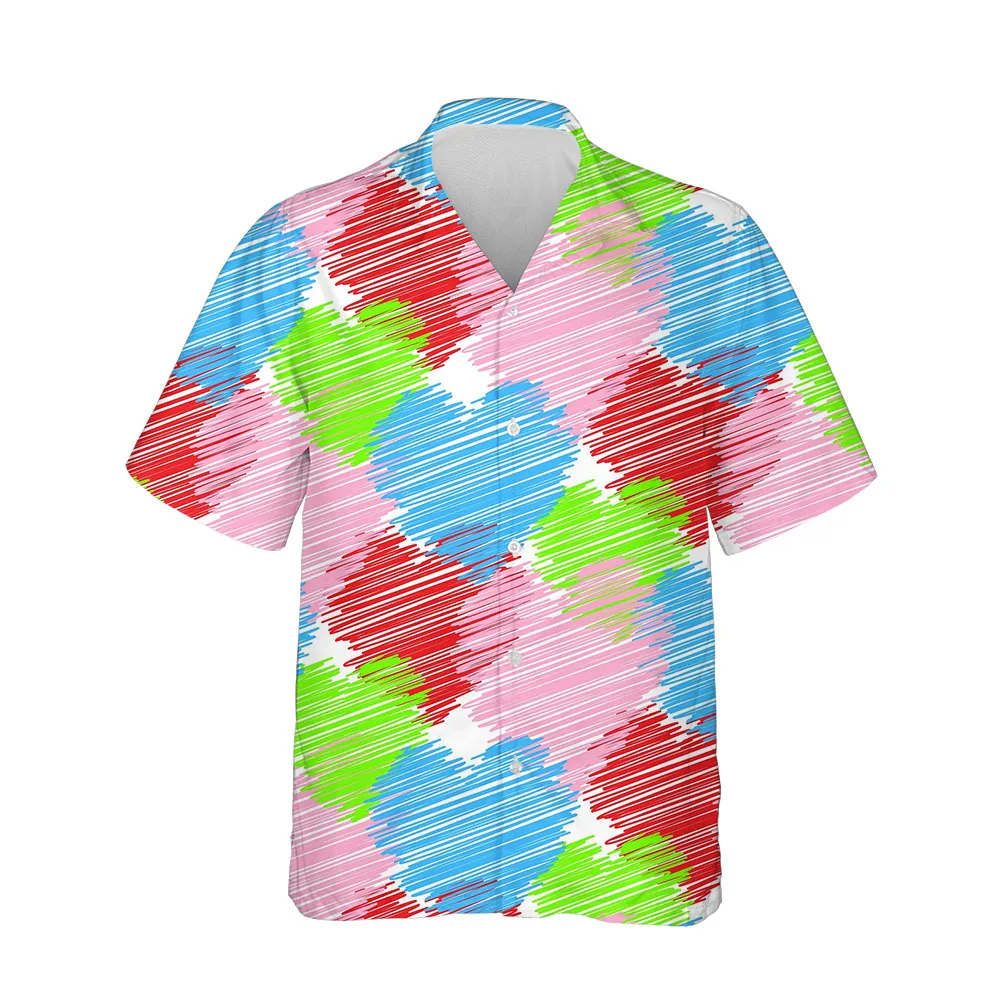 Jumeast 3D Summer Beach Mens Hawaiian Shirt Short Sleeve Aesthetic Clothing Blouses Streetwear Breathable Comfortable Men Shirt