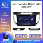 Автомобильный радиоприемник Android 10, стереоприемник для Hyundai Creta IX25 2014-2018, видеоплеер, мультимедийная навигация GPS, разъем 2 Din, Dvd