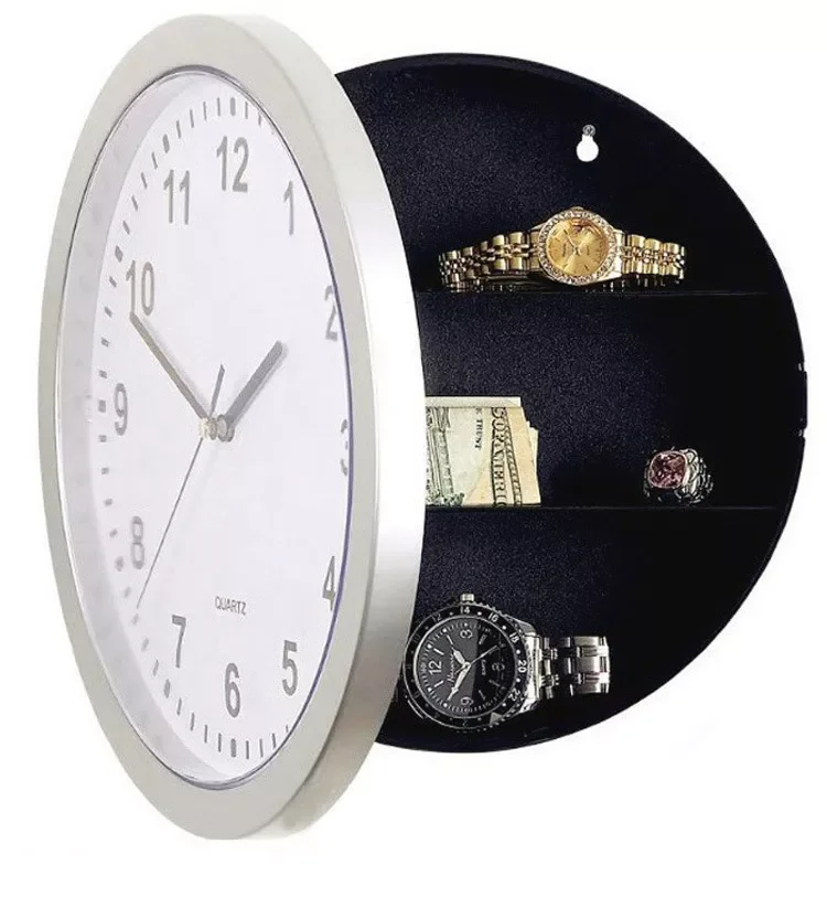 

Настенные часы Сейф креативный винтажный скрытый секретный ящик для хранения наличных денег ювелирных изделий для дома офиса Часы безопас...