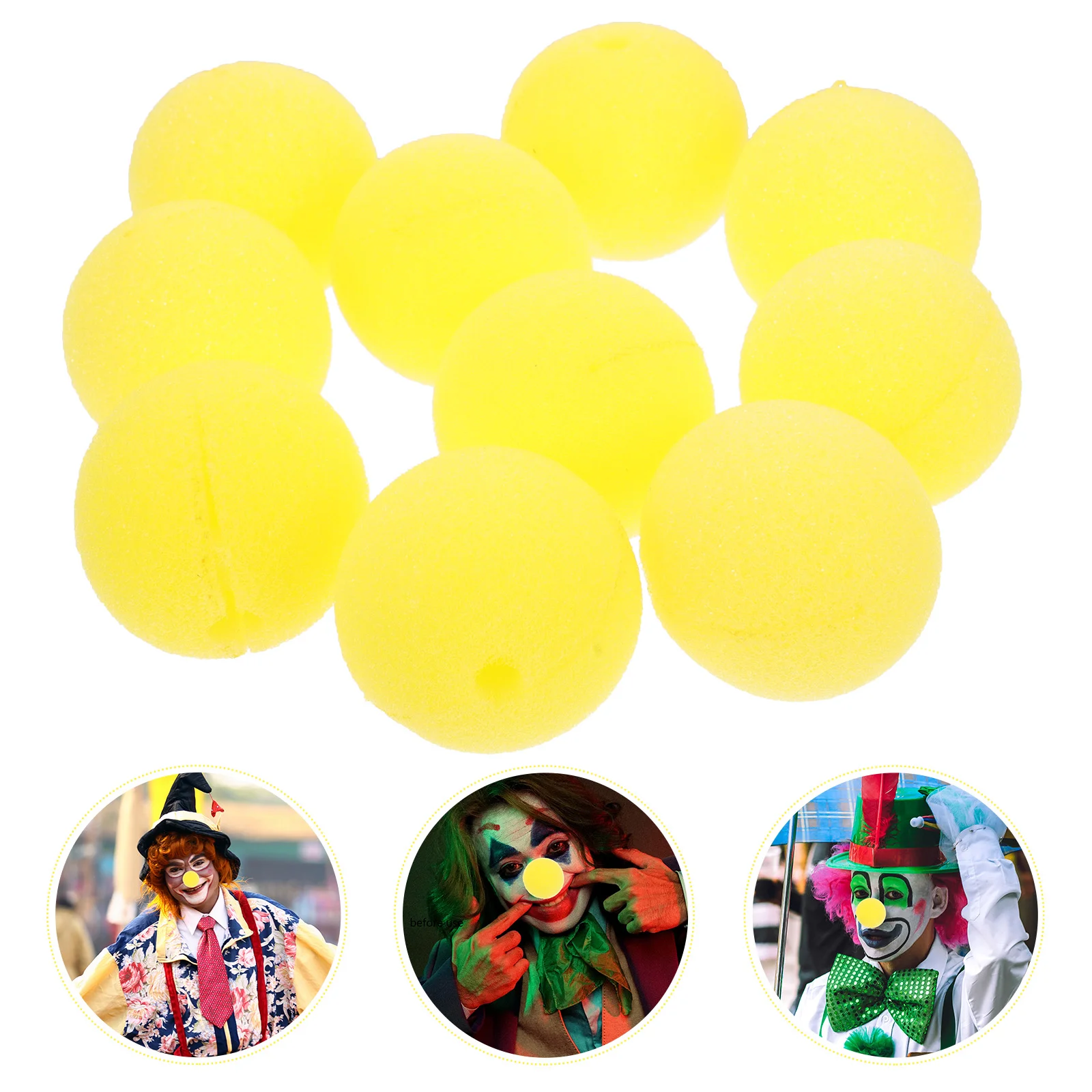 

Clown Nose Noses Party Cosplay Costume Yellow Circus Sponge Red Prop Decor Reindeer Props Kids Supplies Masquerade Carnival Bulk