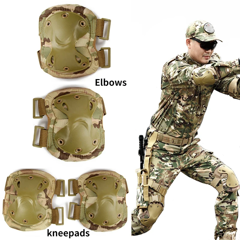 

Field Tactical Knee Pad Elbow CS Military Protector Army Airsoft Outdoor Sport Hunting Kneepad Safety Gear Knee Protective Pads