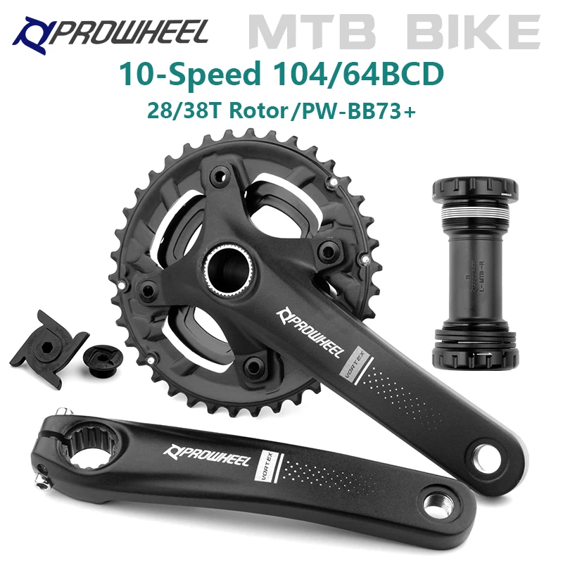 

PROWHEEL шатун для горного велосипеда 2*10S 9S 11S 170 мм Кривошип 28-38T Кривошип Нижний Кронштейн BB73 + детали для горного велосипеда