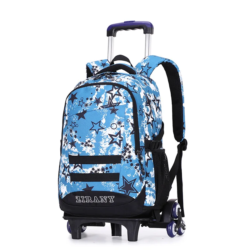 Removable Children's Trolley school Backpack Boys Girls Children School Bags 6 Wheels Primary Schoolbags kids Wheeled Backpack