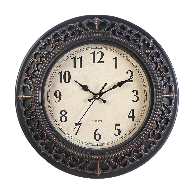 

Silent Rustic Retro Wall Clock Vintage Kitchen Wall Clock 12 inch Wall Clocks Attractive Decor for Living Room Office Bedroom