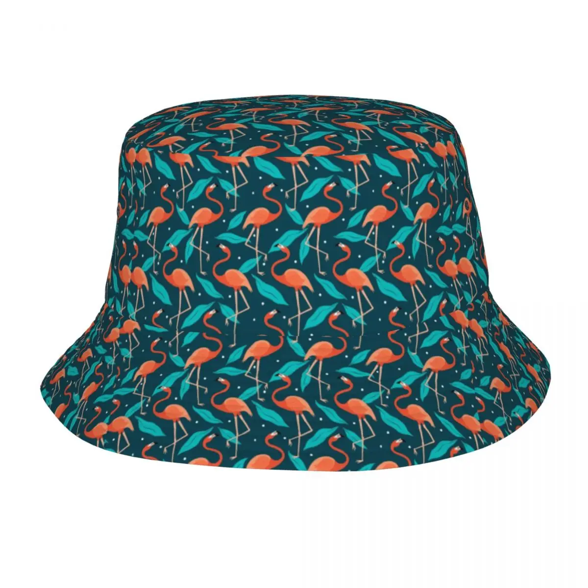 

Flamingo Summer Pattern Bird Bucket Hat Men Women Unisex Trendy Summer Fisherman Cap