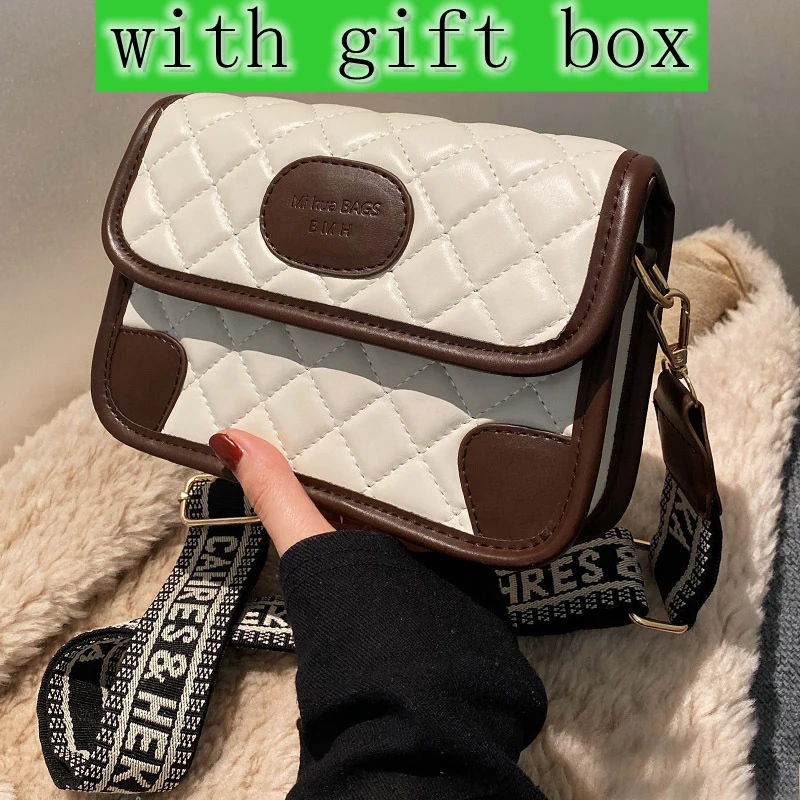 

2022 New Fashion Crossbody Bags for Women Retro Broadband Messenger Small Female Bag Diamond Small Square Women's Wallet
