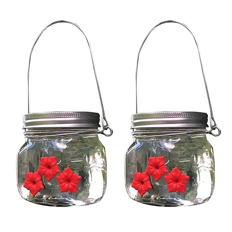 

2 Pack Bird Feeder, Portable Outdoor Hanging Flower Bird Feeder, For Outdoor Hanging Yard Garden Decoration