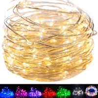 led fairy lights starry copper wire string indoor outdoor lamp garland decoration for wedding home parties christmas holiday