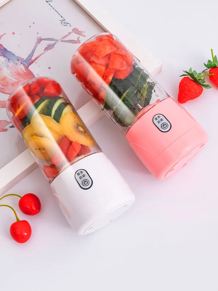 

4/6 Blades 300ml Portable Electric Fruit Juicer Home USB Rechargeable Smoothie Maker Blenders Machine Sports Bottle Juicing Cup