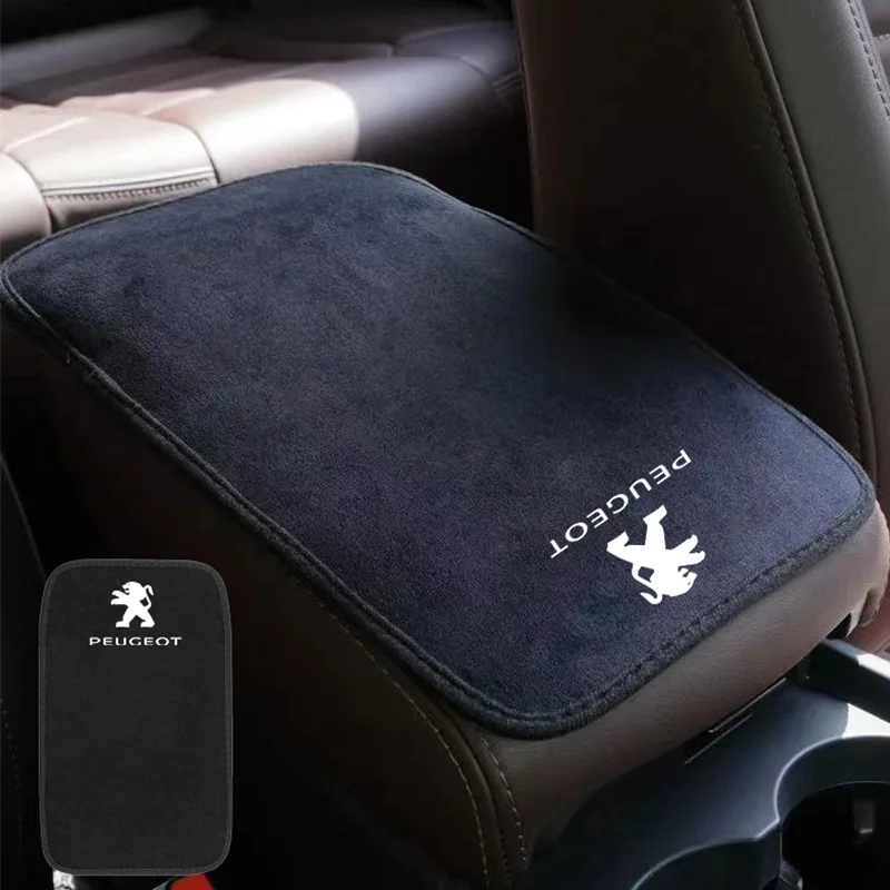 

Suede Leather Armrest Mat Arm Rest Protection Cushion Auto Armrests Storage Box Cover Pad For Peugeot 308 2014~2021 II III T7 T9