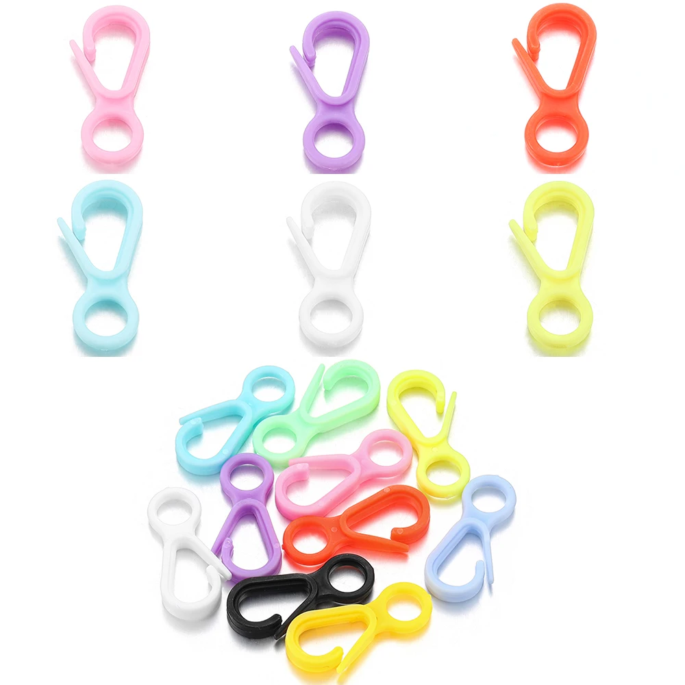 10 Упаковок 15*33 Мм Красочные Пластиковые Крючки С Застежкой-лобстером Концевые