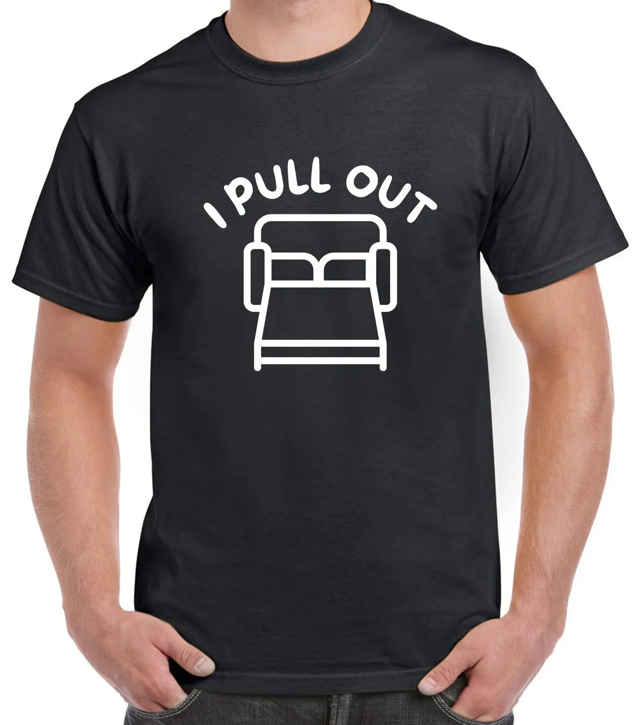 I Pull Out Мужская забавная шутка диван-кровать грубая футболка