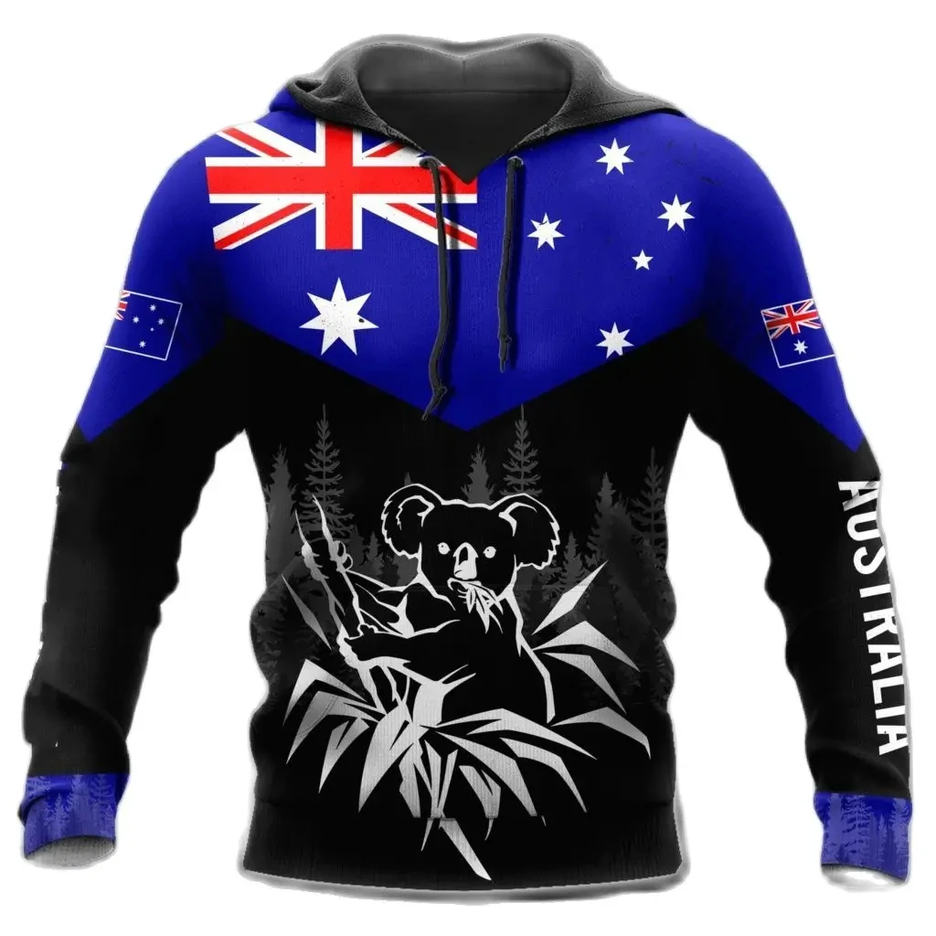 

Australia Flag Koala graphics Hoodie 3D printed Men Women hooded sweatshirts Street fashion pullover kids Tracksuit top clothing