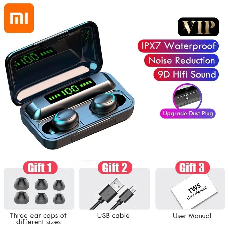 

Xiaomi NEW TWS Bluetooth 5.0 Earphones Charging Box Wireless Headphone 9D Stereo Sports Waterproof Earbuds Earphone For Xiaomi