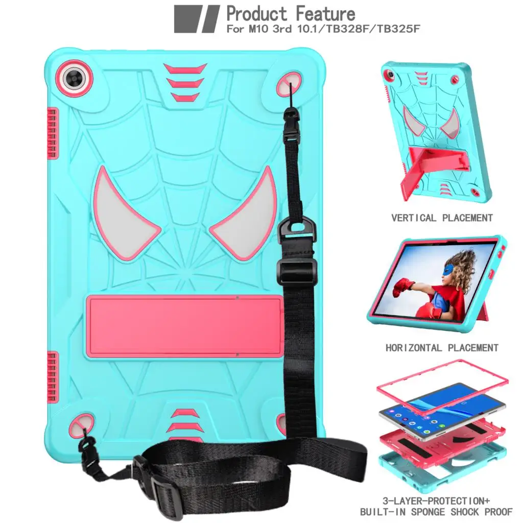 

Чехол для Lenovo Tab M10, задняя крышка для телефона с ремешком на плечо