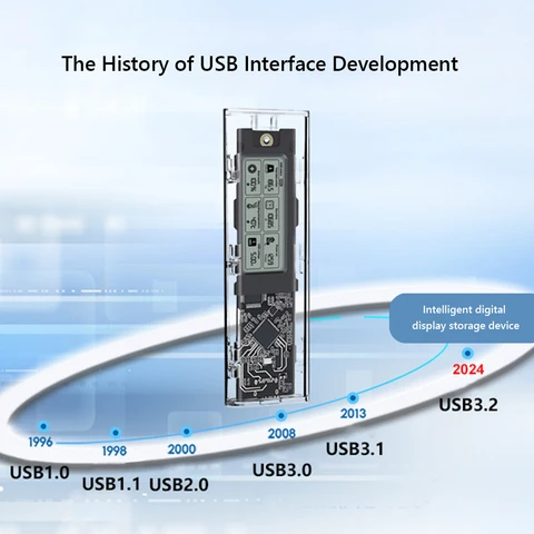 Корпус твердотельного накопителя M.2NVME/NGFF с двумя протоколами Стабильная передача Корпус привода с цифровым дисплеем Внешний адаптер M.2 SL-TN10-P-AC