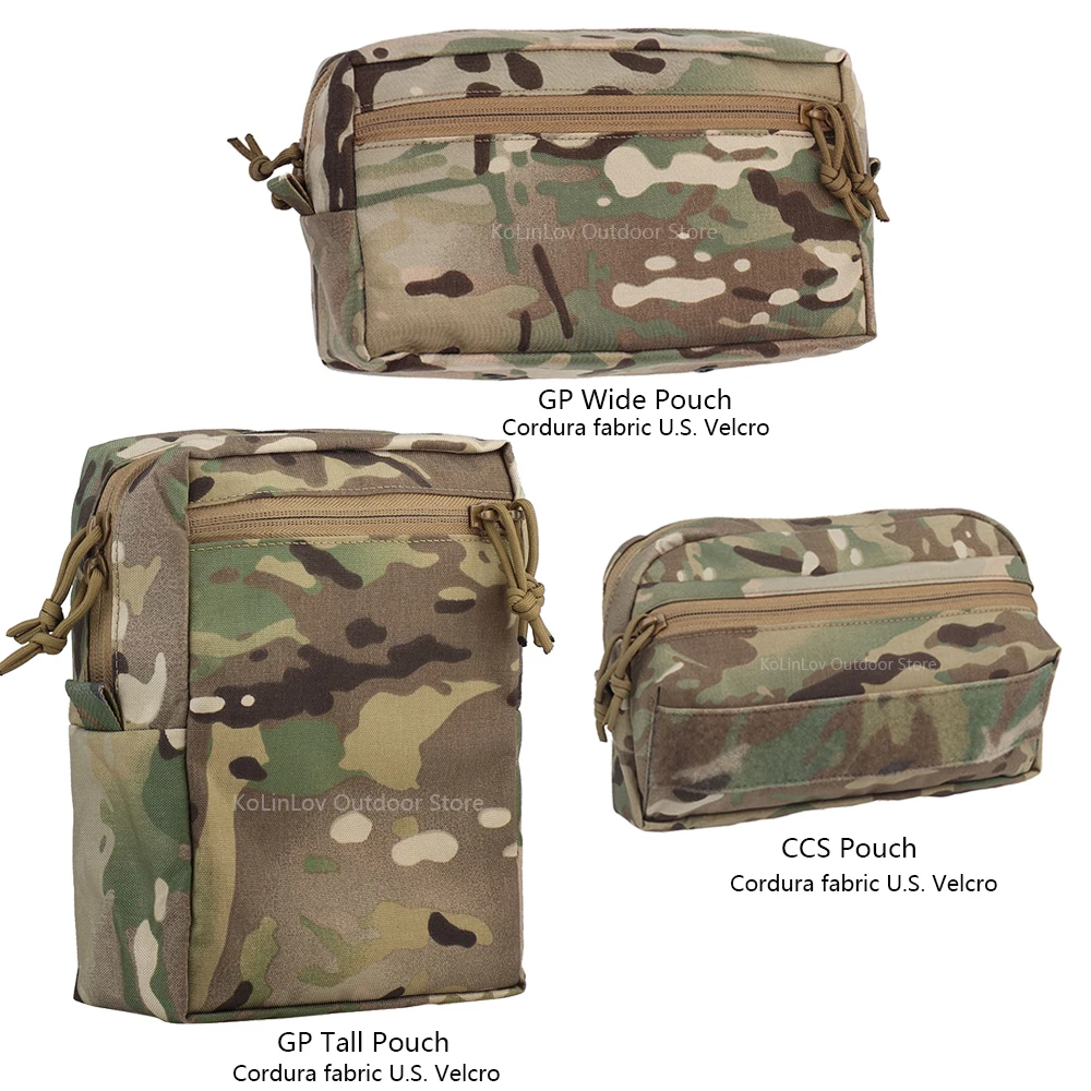 

Tactical Molle Small Universal GP Pouch Hunting Vest GP Wide Pouch Tall Bag Airsoft CCS Pouch Military Belt Outdoor Storage Kit