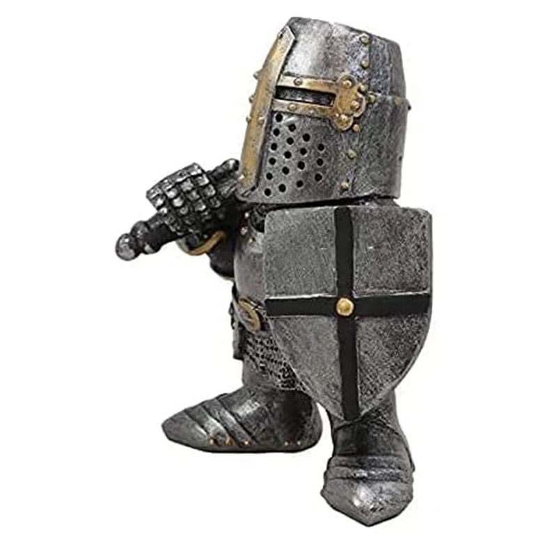 

Рыцарские гномы Guard, карликовая фотография, забавная садовая скульптура для улицы, декор для патио, лужайки, двора, H