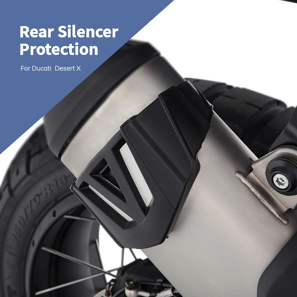 Per Ducati Desert X Desertx 2022 2023-Coperchio Di Protezione Del Silenziatore Posteriore Del Motociclo Protezione Del Silenziatore Del Tubo Di Scaric