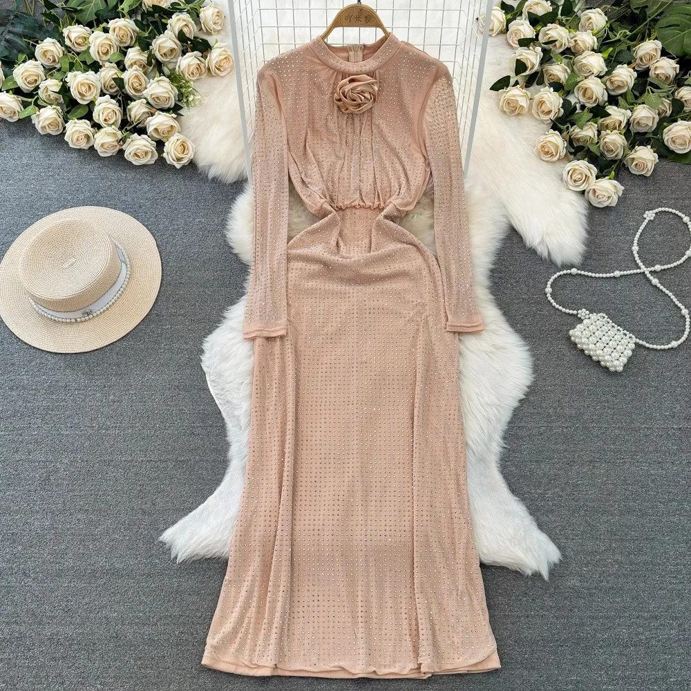 Новинка 2024 модное весенне-летнее женское трехмерное платье с трехмерным