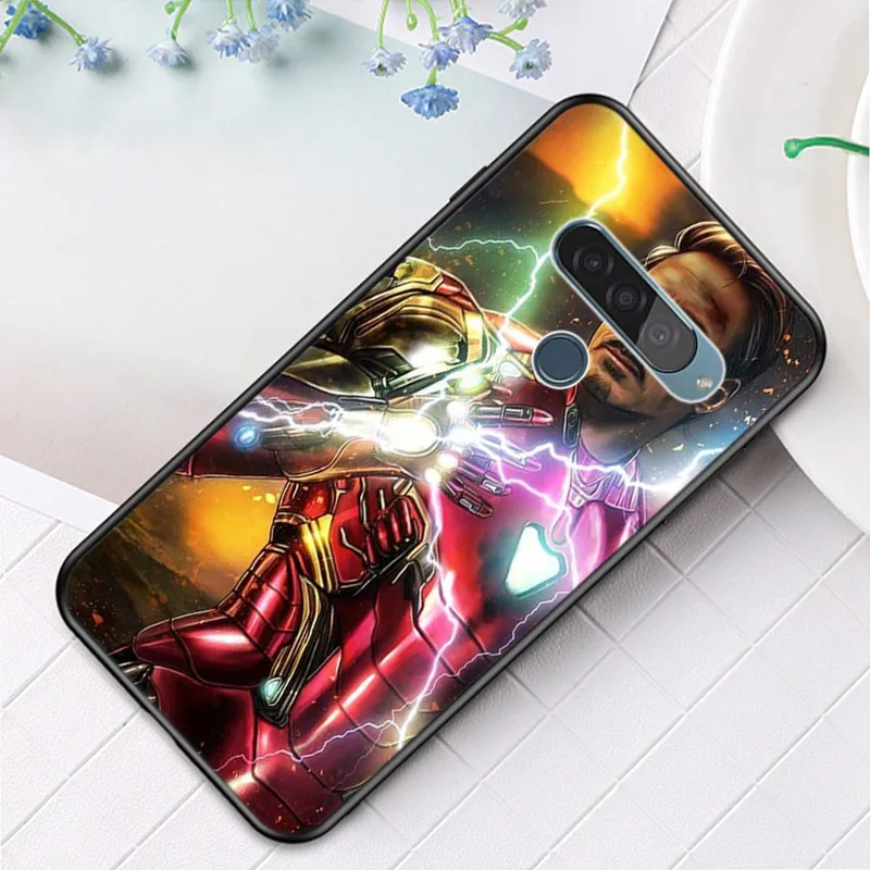 Чехол Marvel Железный человек для Google Pixel 6 5 5A 4 4A XL чехол LG Q60 V60 V50 V50S V40 V35 V30 черный