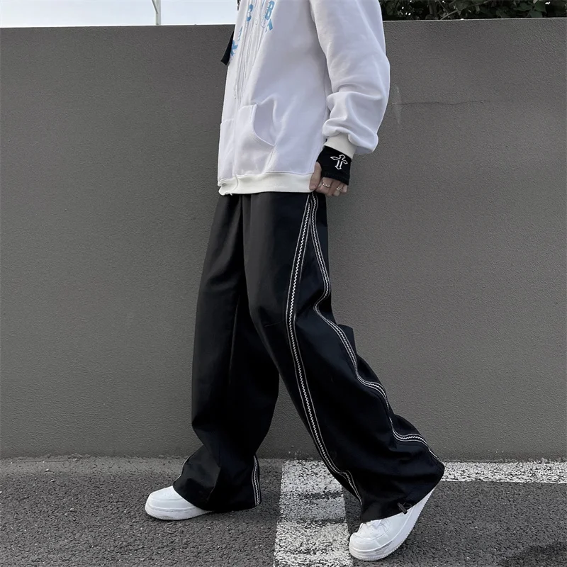 

Drape Casual Pants Men and Women Retro Wild Loose Wide-leg Straight Leg Trousers Trend Ins Streetwear Women