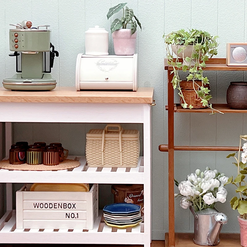 1 шт. миниатюрные пластиковые плетеные бамбуковые Ротанговые корзины для кукол