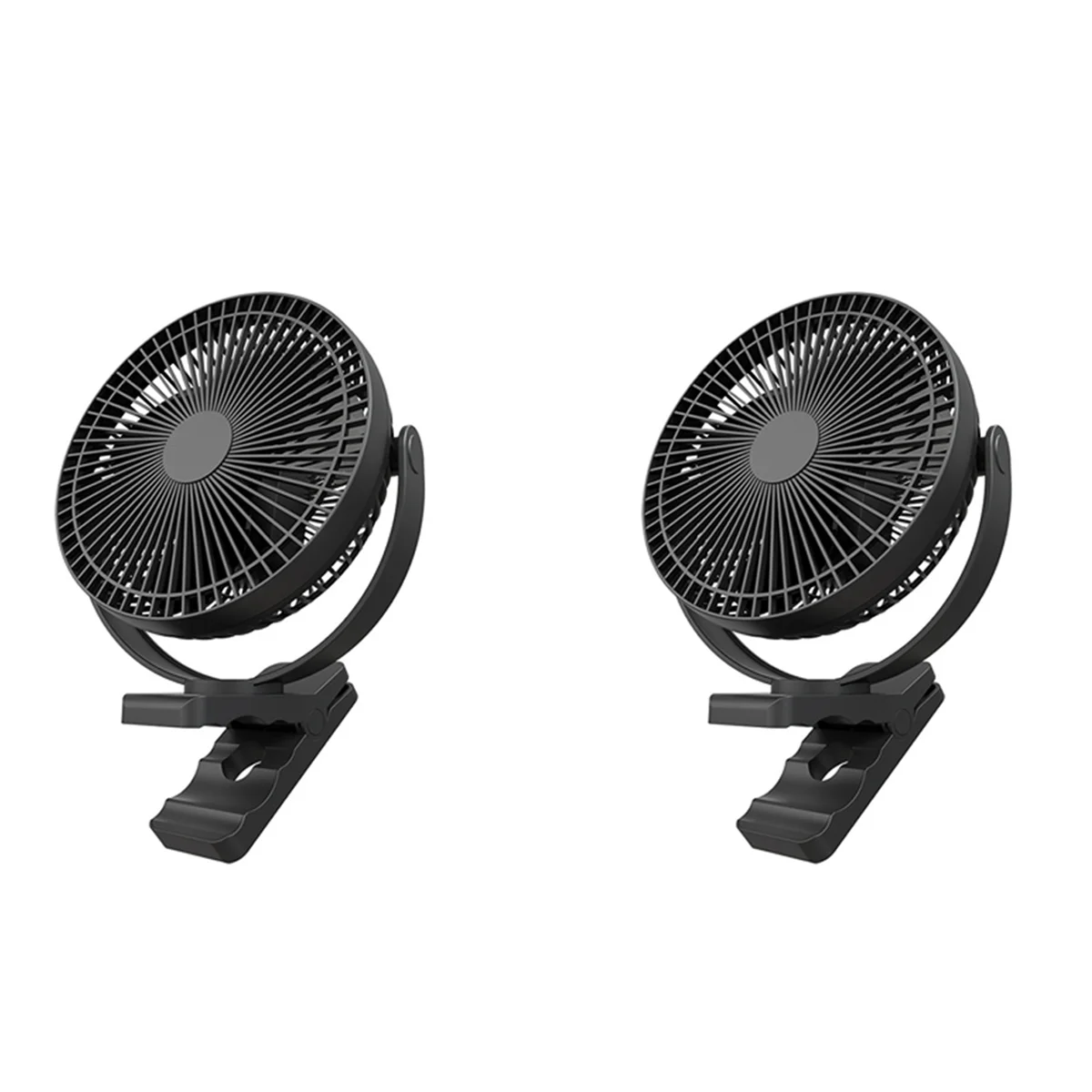 

2X OPOLAR Portable Fan 10000MAh Rechargeable USB Desk Fan Small Mini Quiet Desktop Fan for Office Home Bedroom,Black